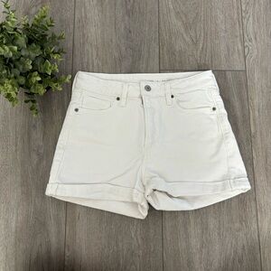 Old Navy Size 6 High Rise OG Straight Secret Smooth Pockets White Denim Jean